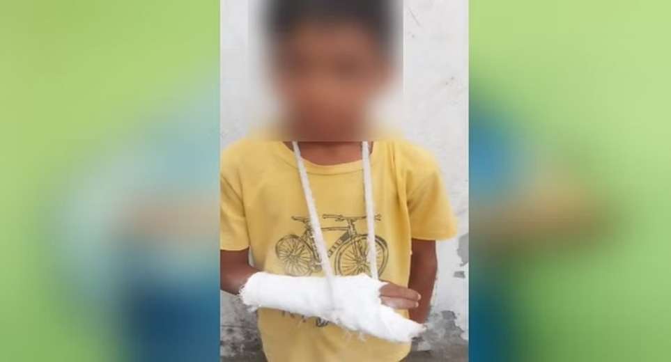 Baghpat News: Teacher accused of breaking hand of Class 3 student, husband gave this answer